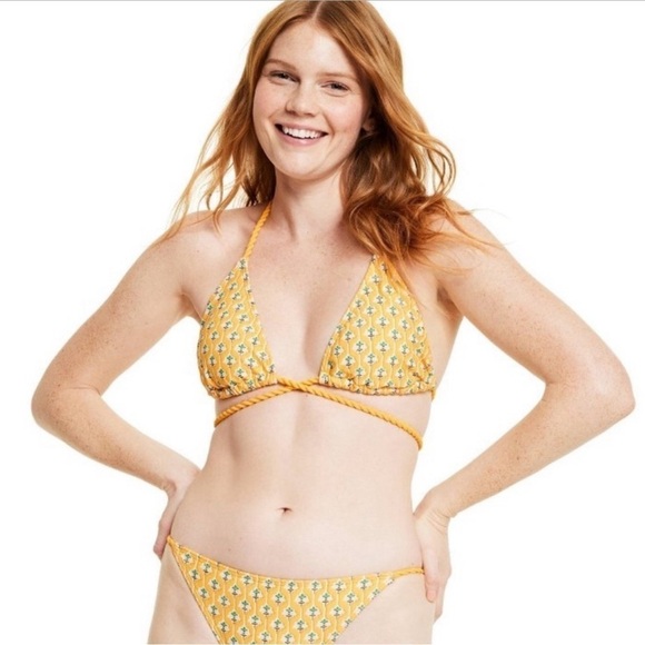 RHODE x Target Women's Dainty Lotus Print Triangle Bikini Top & Bottom - Picture 1 of 5